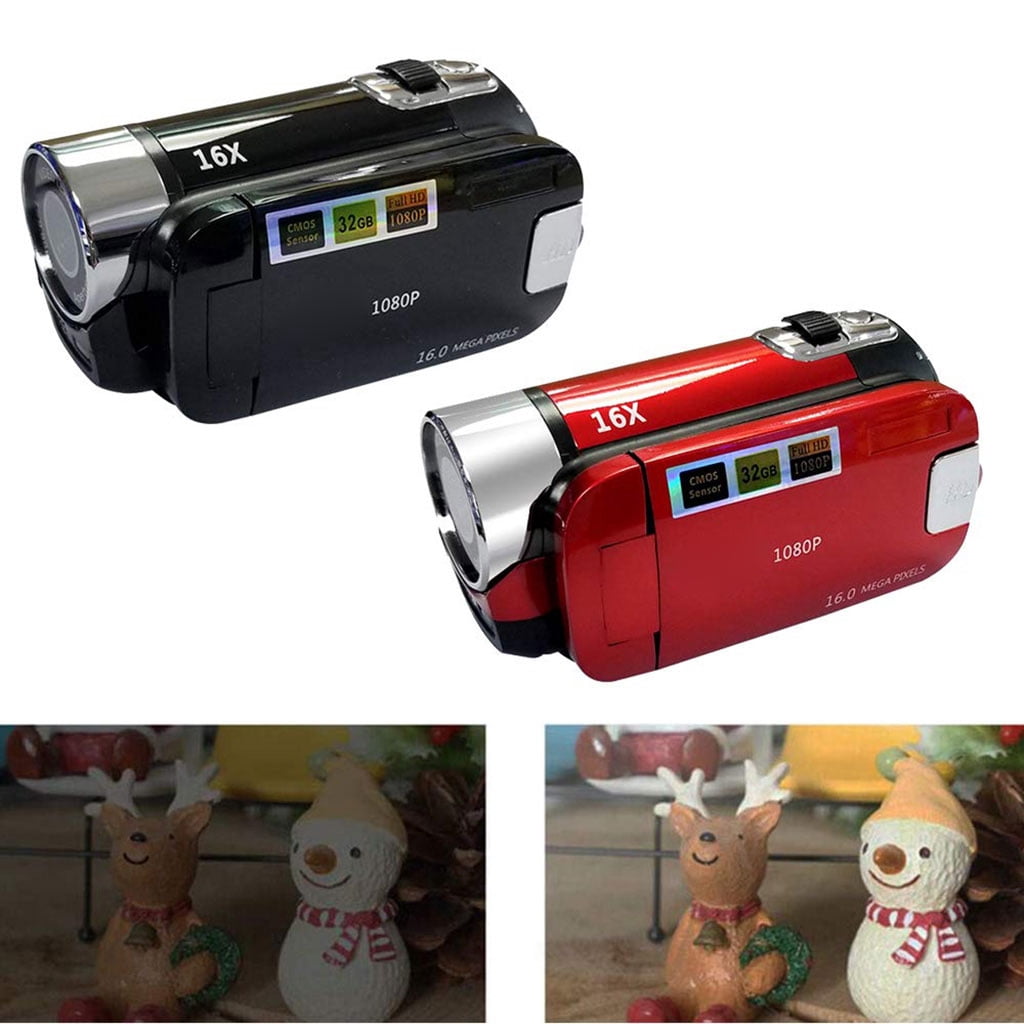✪ 16X Digital Zoom Camera Recorder Video Camera Camcorder with Night Vision, Vlogging Camera Recorder 1080P 2.7 Inch LCD Rotatable Flip Screen