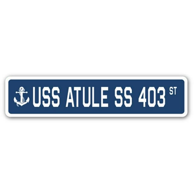 SignMission SSN-Atule Ss 403 4 x 18 in. A-16 Street Sign - USS Atule SS 403