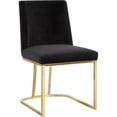 thumbnail image 4 of Meridian Furniture Heidi Black Velvet Dining Chair (Set of 2), 4 of 5