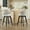 White, variant on Set of 2 Comfortable Chenille Upholstered Swivel Bar Stools with Wide Backrest for Dining Room and Kitchen Island