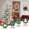 thumbnail image 4 of Mayhihi 6FT Prelit White Flocked spruce Artificial Christmas Tree, Premium Xmas Tree, 1582 Lifelike PE&PVC Mixed Tips, 300 Lights, 4 of 6