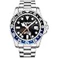 thumbnail image 3 of Stuhrling Original Mens Bracelet en Acier Inoxydable Triple Rangée Montre gMT - Quartz, Double Temps, Date de Prise Rapide avec Couronne Vissée, Résistant à l'Eau jusqu'à 10 ATM, 3 of 4