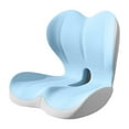 thumbnail image 1 of Cojín de asiento de espuma viscoelástica, cojín ergonómico para sentarse, práctico cojín ortopédico para el coxis. Azul grisáceo, 1 of 9