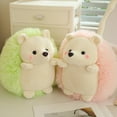 thumbnail image 6 of Stuffed Animals Plush Toys,Plush Stuffed Animal Pillow,Stuffed Animals and Plush Toys,9.8 Inches 25CM Cute Hedgehog Doll Soothing Sleep Pillow Plush Toy and Holiday Birthday Gifts P-ink and Green, 6 of 8