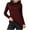 Wine, variant on Sevevn Womens Solid Color Casual Elastic Inner Lap Undershirt Warm Top Long Sleeve Turtleneck Blouse Gray XL Rollbacks