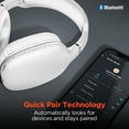 thumbnail image 4 of Hypercel HyperGear VIBE Wireless Over-Ear Bluetooth Headphones with USB-C Cable, White, 4 of 7