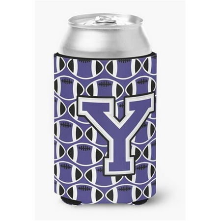 

Letter Y Football Purple & White Can or Bottle Hugger