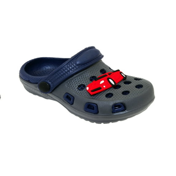 Spring Summer Toddler Boys' Slingback Sandal Clogs With Cute Appliqué Detail For Beach, Pool or Everyday Wear