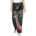 thumbnail image 1 of Fotbe North American Bald Eagle1 Pantalones de Pijama para Mujer, Pantalones de Dormir, Pantalones Pj con Cordón y Bolsillos-3X-Large, 1 of 6