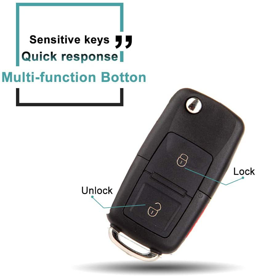 SELEAD Flip Key Fob 3 Buttons Keyless Entry Remote fit for 1998-2016 Ford Lincoln Mazda Mercury Antitheft Keyless Entry Systems CWTWB1U212 2pcs US Stock