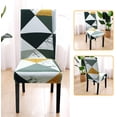 thumbnail image 4 of Stretch Dining Chair Covers, Minimalism Pattern Dining Chair Slipcover, Removable Washable Spandex Furniture Chair Protect Cover for Kitchen Hotel Table Banquet (4 Per Set, JYF), 4 of 8