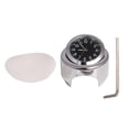 thumbnail image 1 of Reloj de Montaje de Manillar de Motocicleta de Aluminio 7/8 Pulgadas 22 Mm Cromo y Negro, 1 of 8