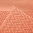 thumbnail image 3 of Superior Chevron Zero Twist Cotton 6-Piece Towel Set, Papaya, 3 of 6