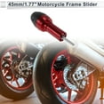 thumbnail image 2 of Protector de guardabarros de motocicleta Unique Bargains 10mm, aleación de aluminio, plástico, protección contra choques, 45mm, 155mm con 2 tornillos rojos, 1 juego, 2 of 7
