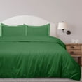 thumbnail image 2 of Royale Linens Hunter Green Duvet Cover Queen Size- Queen Duvet Cover Set - 3 Piece Double Brushed Queen Duvet Covers with Zipper Closure, 1 Duvet Cover 90x90 inche & 2 Pillow Sham (Queen, HunterGreen), 2 of 8