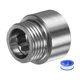 thumbnail image 1 of Brazo de extensión para ducha Uxcell, conector de tubería de extensión macho a hembra de acero inoxidable G1/2 1"/25mm 2pcs, 1 of 1