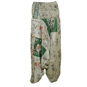 Mogul Women's Vintage Harem Pants Romper Printed Comfy Yoga Jumpsuit