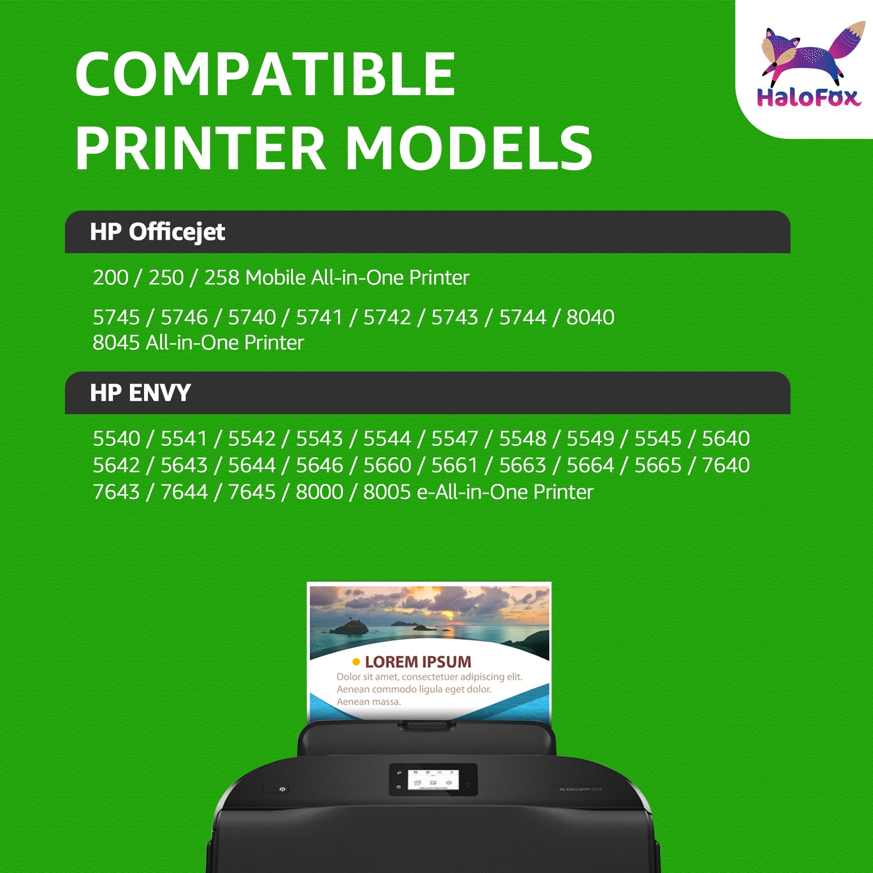 62XL Black Ink Cartridge Compatible for 62 Black Ink Cartridge Envy 5055 5540 5600 5660 7640