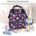 thumbnail image 5 of Balery cartoon Skull rainbow space Mummy Backpack - Waterproof Twill Canvas, Large Capacity Diaper Bag with Multiple Pockets and Adjustable Straps, 5 of 6