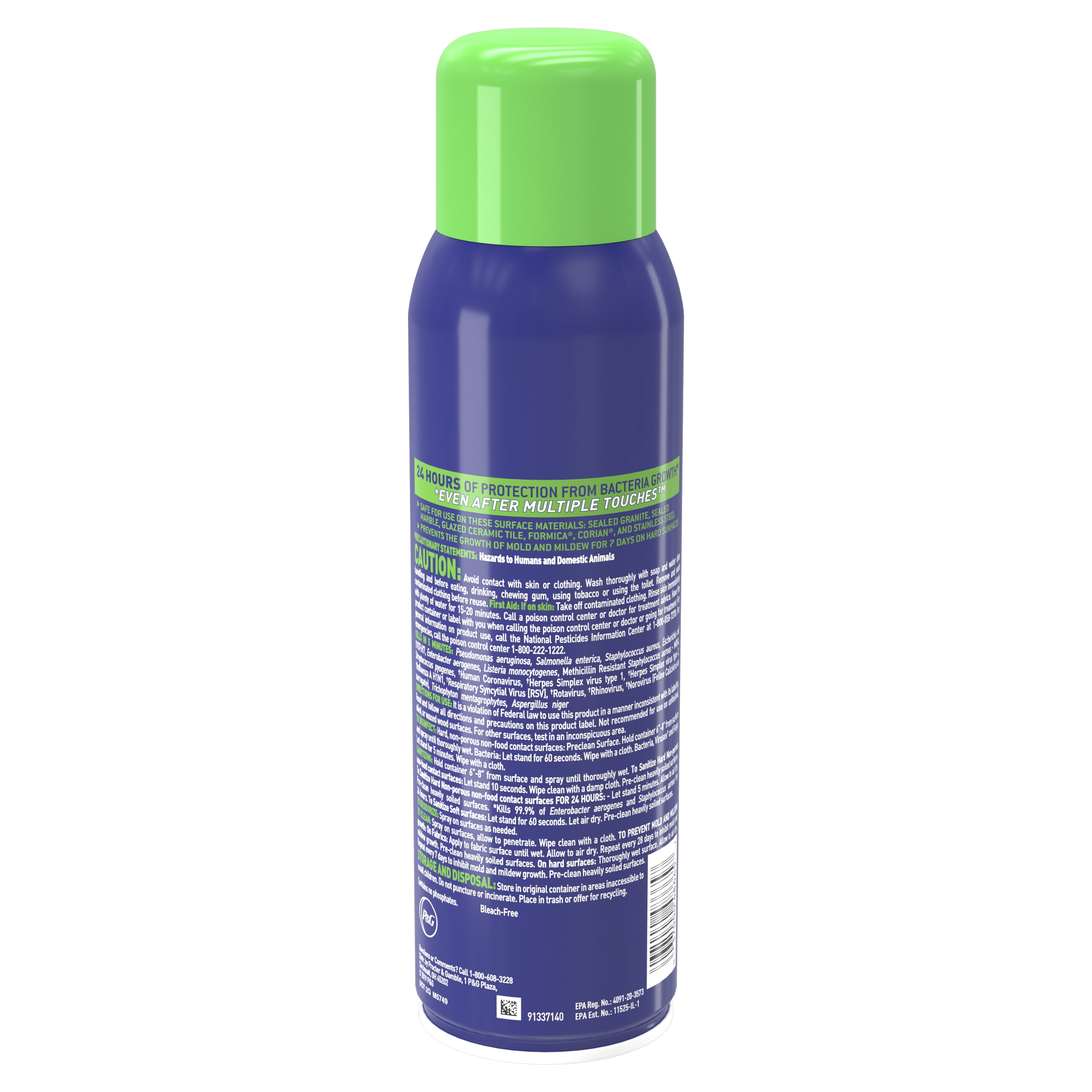 Microban 24 Hour Disinfectant Sanitizing Spray, Fresh Scent, 15 fl oz