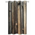 thumbnail image 2 of nqOlkjepod Outdoor Curtains for Patio Waterproof, Retro Wooden Outdoor Privacy Panels Grommet, Modernism Vintage Black Brown Blackout Outside Curtains for Porch/Cabana/Pergola 54"x108", 1 Panel, 2 of 8