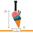 thumbnail image 3 of SandT Collection Fun Food Luggage Tags for Travel Suitcase ID Holder (Ice Cream with Straws), 3 of 3