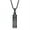 Black, variant on Clear Tube Vial Pendant Perfume Bottle Necklace Keepsake Memorial Jewelry