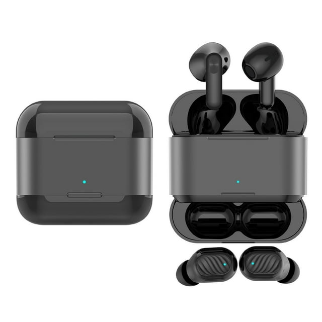 Auriculares Inalámbricos Bluetooth Auriculares Inalámbricos con Caja de Carga, Auriculares Estéreo con Micrófono 2 Pares de Auriculares Incluidos Auriculares Inalámbricos Bluetooth