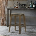thumbnail image 3 of Homelegance 29" Pub Height Wooden Bar Stool Saddle Seat Barstool, Gray Brown, 3 of 6