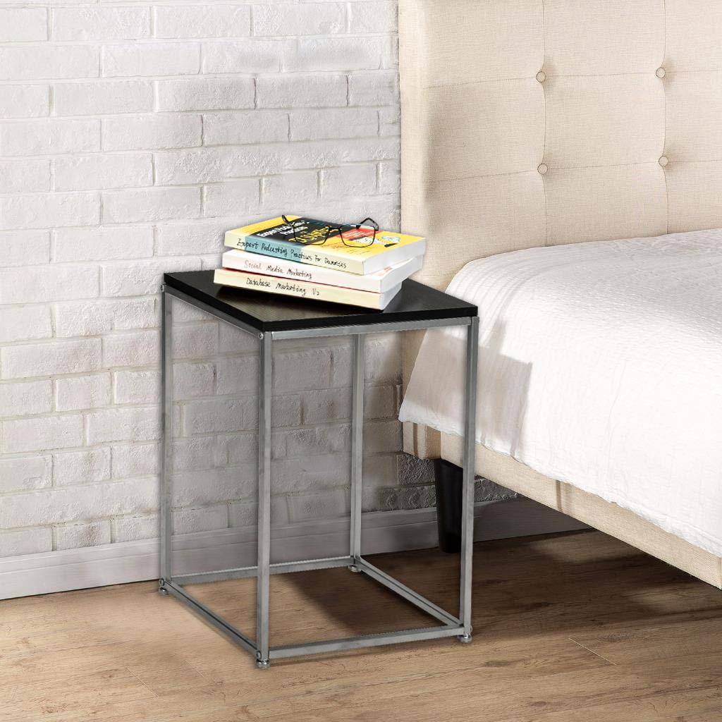 Stylish Black End Table with Gray Top: Modern Design for Your Home