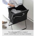 thumbnail image 6 of Yamazaki Home Elevated Laundry Hamper, Black, Steel, 9.8 gallons, 35 liters, Supports 11 pounds, Collapsible, Handles, No Assembly, 6 of 7