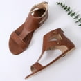 thumbnail image 5 of BONIXOOM Brown Sandals Women Clearance Fall Zip-Up None Casual Fashion Shoes for Women Brown Size 10, 5 of 9