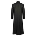 thumbnail image 3 of Adult Priest Cosplay Robe Costume Jacket Church Clothing Black Cloak Men Male Outfits Halloween Carnival Party Roleplay Suit, 3 of 5