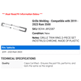 thumbnail image 2 of Grille Molding - Compatible with 2019 - 2023 Ram 3500 2020 2021 2022, 2 of 2