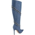 thumbnail image 4 of Women's Fashion Rhinestone Crystal Knee High Boots Pointed Toe Stiletto High Heel Boot, 4 of 5