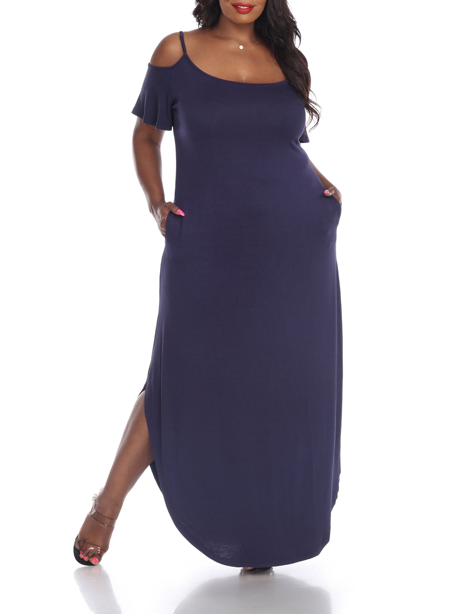 White Women's Plus Size Lexi Dress - Walmart.com
