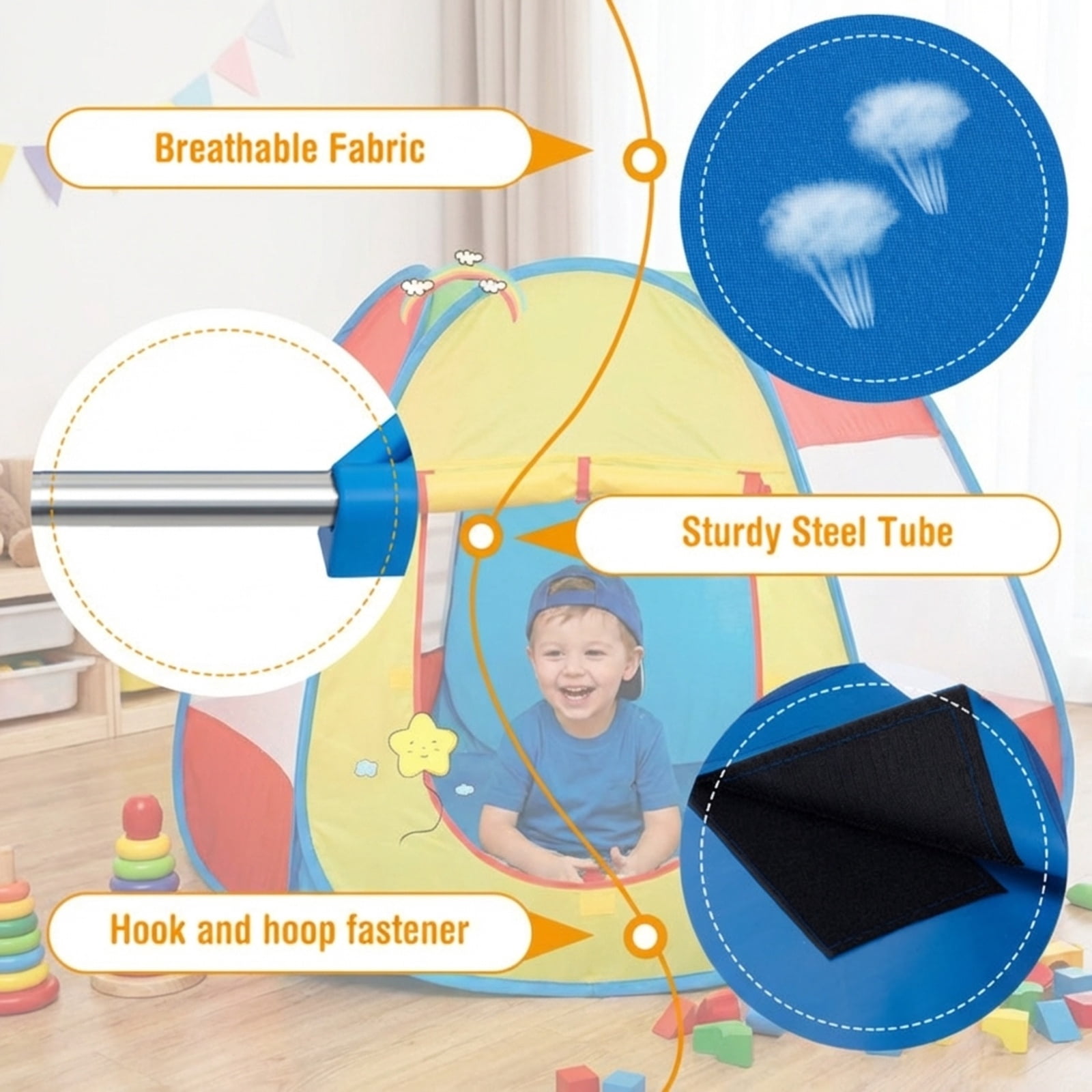 Furnibear Toddler Bed 52 x 23 Inch Pack of 6 Kids Stackable Daycare Rest Mat, Blue