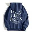 thumbnail image 5 of shqvo Jesus Loves You Hoodie Zip Up Hoodie Women Oversized Christian Sweatshirts Lightweight Long Sleeve Fleece Jacket with Pockets Preppy Clothes Navy, 5 of 6