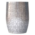 thumbnail image 3 of Simpli Home Johnsen 15 inch Wide Boho Geometric Pattern Metal Accent Table in Antique Silver Iron, Assembled, 3 of 9