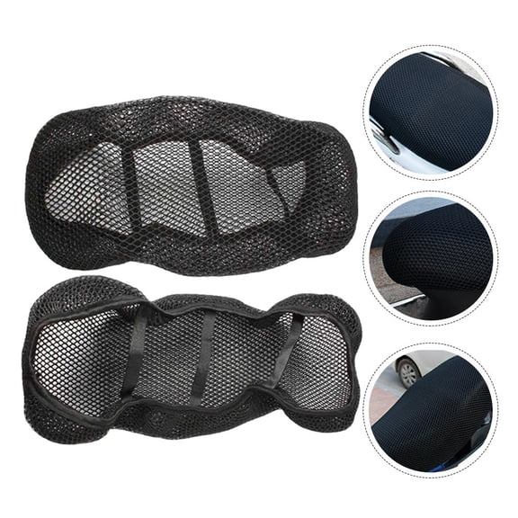 HAMPPLIES 2pcs Motorcycle Seat Covers Sun Protection Cushion Protector Slip Design Motorcycles For All Seasons