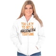 thumbnail image 5 of Too Lazy To Get A Halloween Costume Zip Up Hoodie Men's Women's Brisco Brands M, 5 of 6