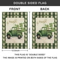 thumbnail image 4 of St. Patrick's Day Garden Flag Linen Outdoor Flag Green Truck Buffalo Plaid Shamrock Clover Yard Flags Double Sided House Flag for Home,indoor ,12.5''×18''in., 4 of 4