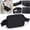 Black, variant on Rongsi Fanny Packs for Women Men, Fashion Waist Pack Mini Belt Bag with Adjustable Strap,Waterproof Crossbody Bag with Card Holder for Outdoor Hiking Walking Travel - Black