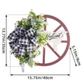thumbnail image 2 of Wooden Wagon Wheel Wreath For Front Door With Pinecones Berries And Greenery For Holiday Season, 2 of 6