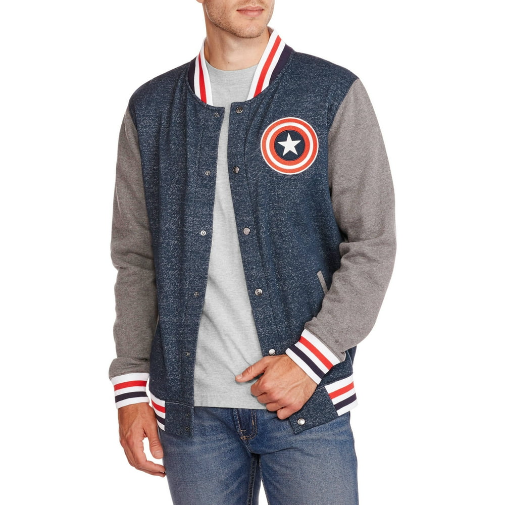 Captain America Men's Varsity Fleece Jacket