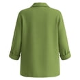 thumbnail image 5 of Yrmaups Casual Button Down Blouse for Women, 3/4 Sleeve Loose Fit Collared Top, Soft Breathable Cotton Shirt for Office Holiday Travel Daily Wear, Green S, 5 of 5