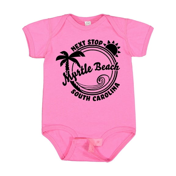 Inktastic Next Stop Myrtle Beach, South Carolina Boys or Girls Baby Bodysuit