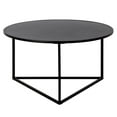 thumbnail image 2 of Evelyn&Zoe Jenson 33" Wide Round Coffee Table with Metal Top, Blackened Bronze, 2 of 10