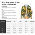 thumbnail image 5 of Gaeub Retro Warm Lemon Flower Men's and Women's UPF 50+ Long-Sleeved Sun Protection Clothing, Fishing Shirt Long Sleeve Zip-X-Large, 5 of 7