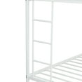 thumbnail image 5 of Bunk Bed, Twin Over Full Metal Bunk Bed, Bunk Bed with Twin Size Trundle, Two-Side Ladders, for Living Room, Bedroom, Guest Room, White, 5 of 7